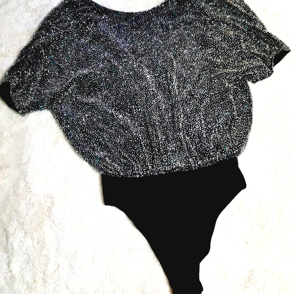 A beaded vintage onesie that's appropriate